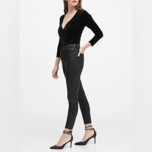 Banana Republic velvet faux wrap, bodysuit